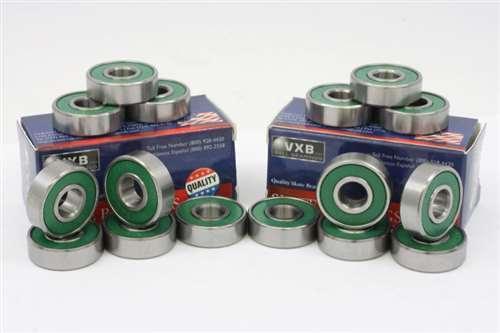 16 inline/Rollerblade Chrome Steel Sealed 8mm Bore Bearing
