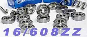 16 inline/Rollerblade Skate Bearing 8mm Bore Shielded
