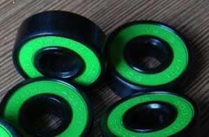 16 Roller Skate Black Bearing - Bronze Cage & Green Seals