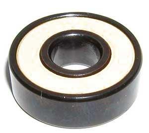 16 Roller Skate Black Bearing - Bronze Cage & White