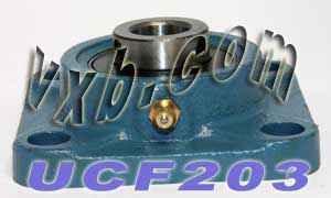 17mm Bearing UCF203 + Square Flanged Cast Housing Mounted Bearing