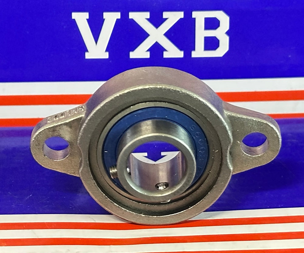 15mm Miniature Flanged Block Stainless Steel Mounted Bearing