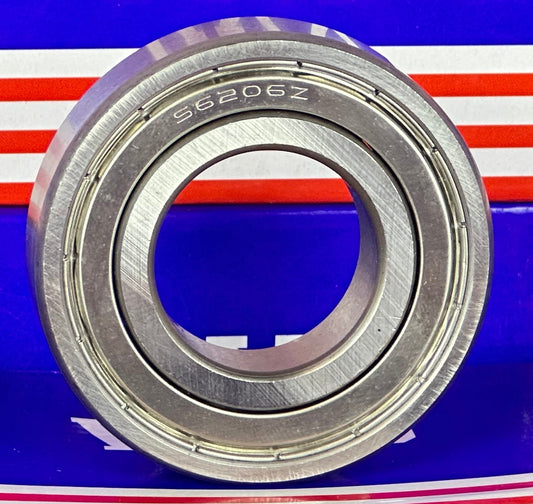 S6206ZZ High Temperature - 500°F Rated - 30x62x16 Stainless Steel Bearing