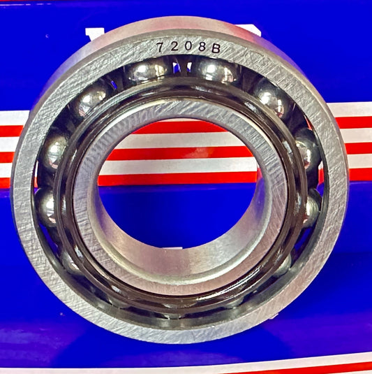 2-Pack Angular Contact Bearings 7208B 40x80x18mm