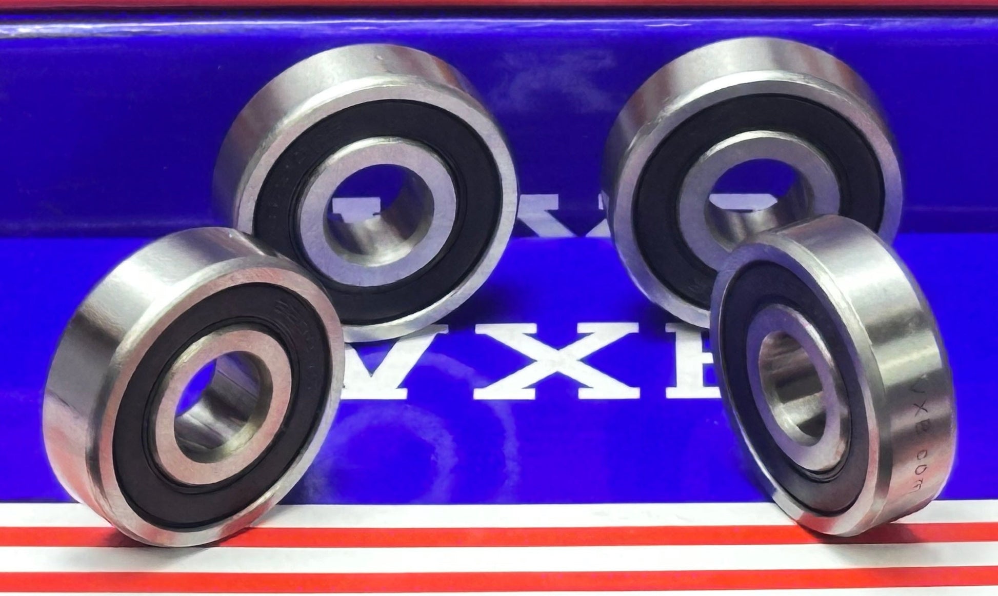 4-Pack 6200-2RS Ball Bearings Dual Sided Rubber Sealed