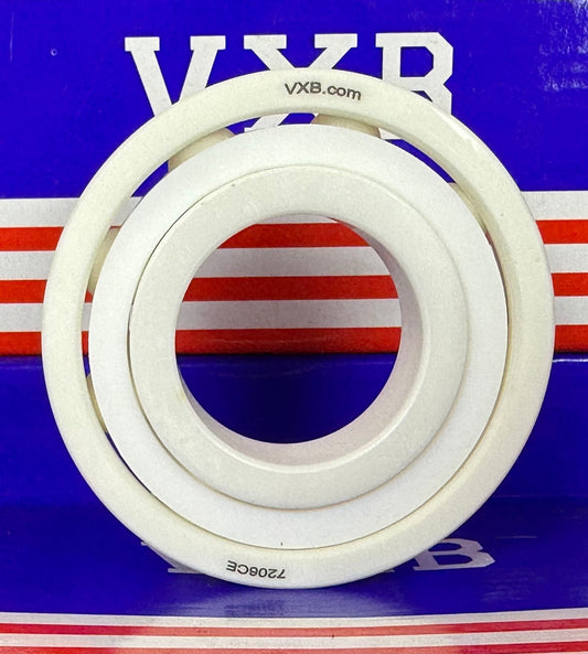 7206 Full Ceramic ZrO2 Ball Bearing 30x62x16mm