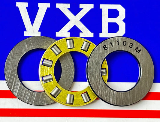 81103M Cylindrical Roller Thrust Bearing 17x30x9mm - Bronze Cage