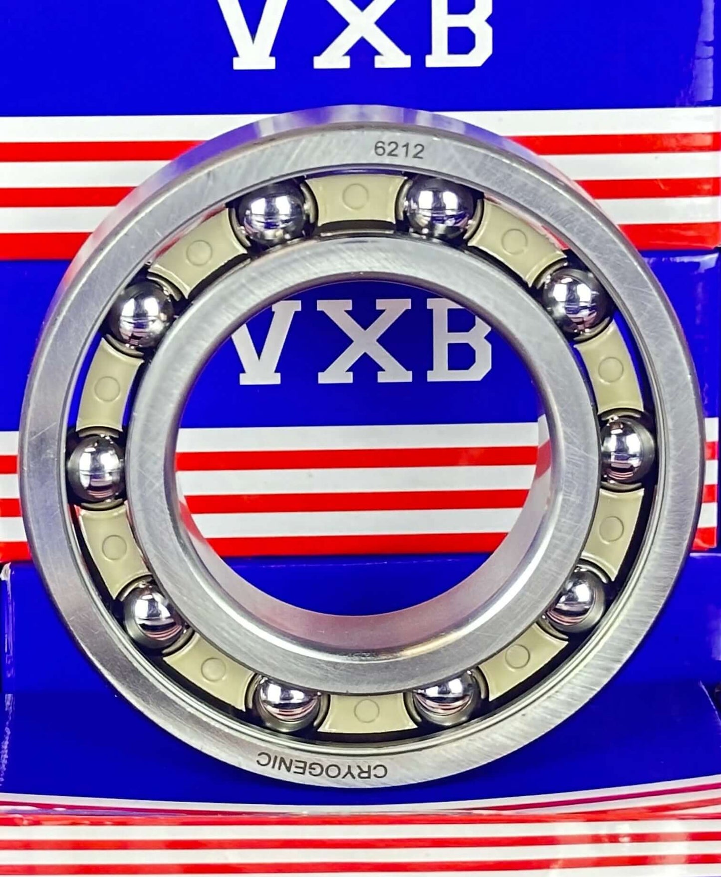 Cryogenic 6212 Ball Bearing Stainless Steel ABEC 3 PEEK cage