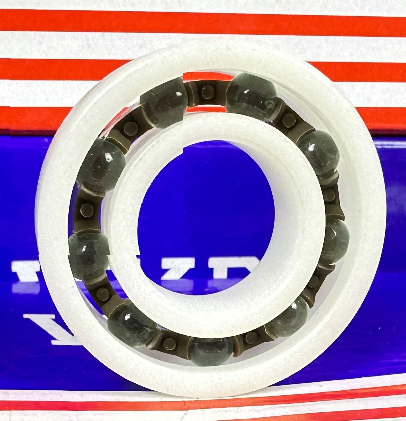 Acetal/POM Plastic Bearing 6004 - Glass Balls - 20x42x12mm