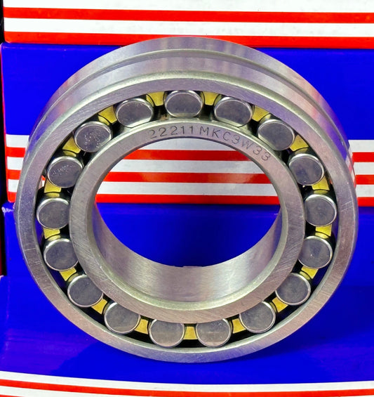 22211MKC3W33 Spherical Roller Bearing 55x100x25 - Tapered Bore