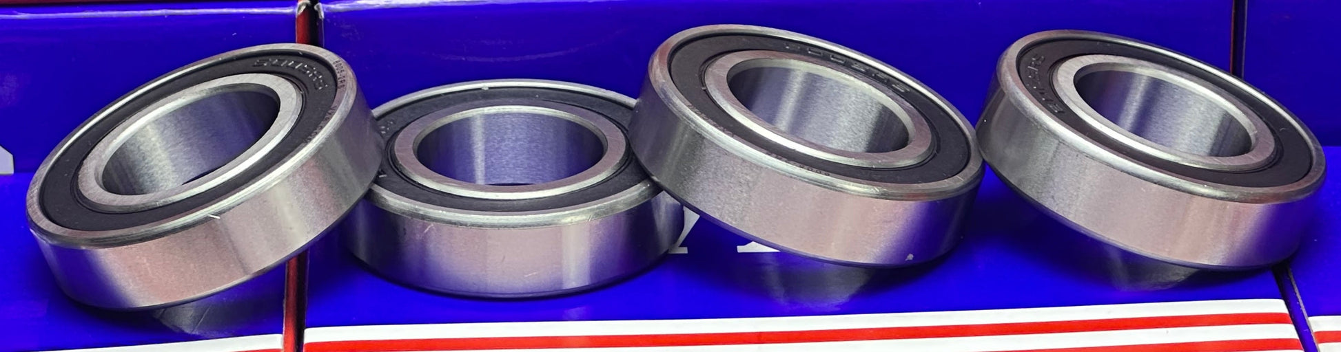 4-Pack 6005-2RS Ball Bearings - 25x47x12mm - Rubber Sealed