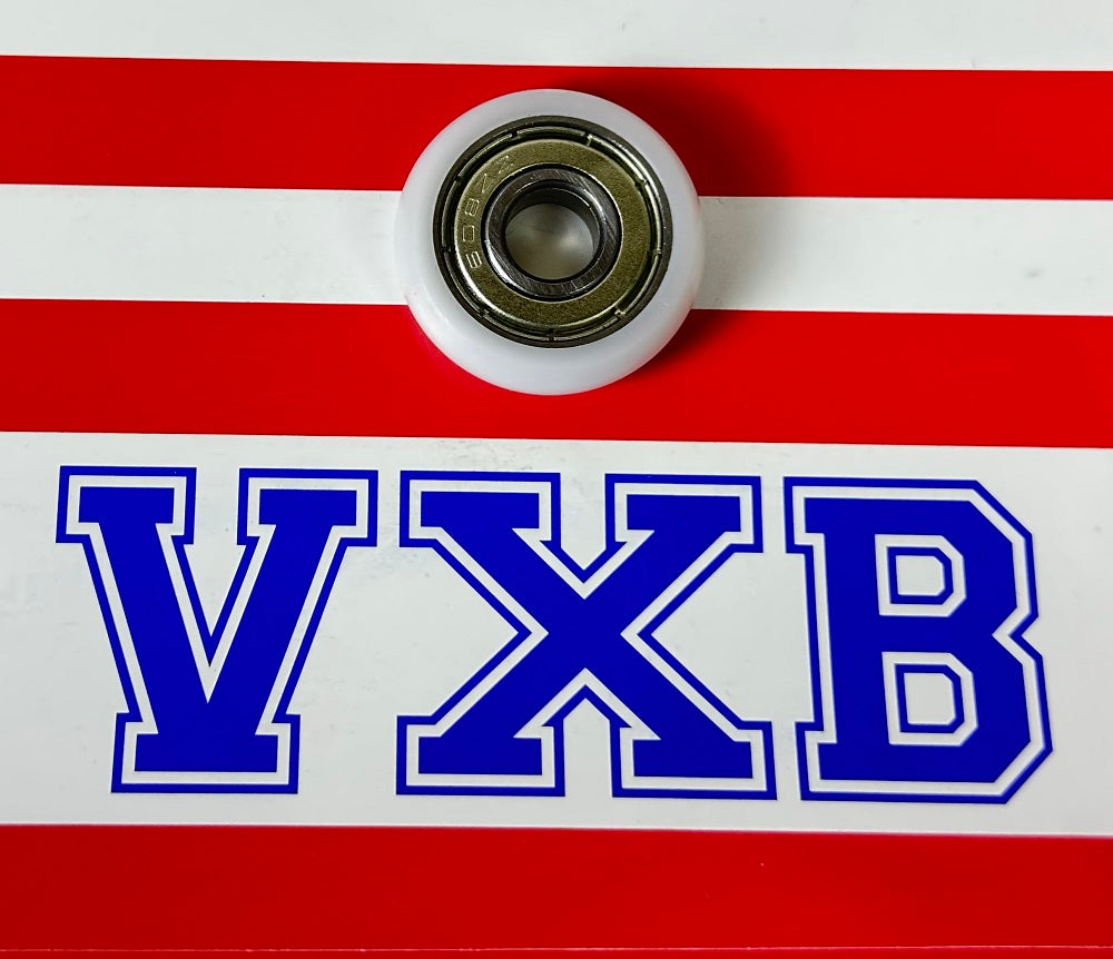 8mm Bore Bearing - 27.5mm White Plastic Tire 8x27.5x8mm