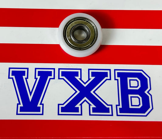 8mm Bore Bearing - 27.5mm White Plastic Tire 8x27.5x8mm