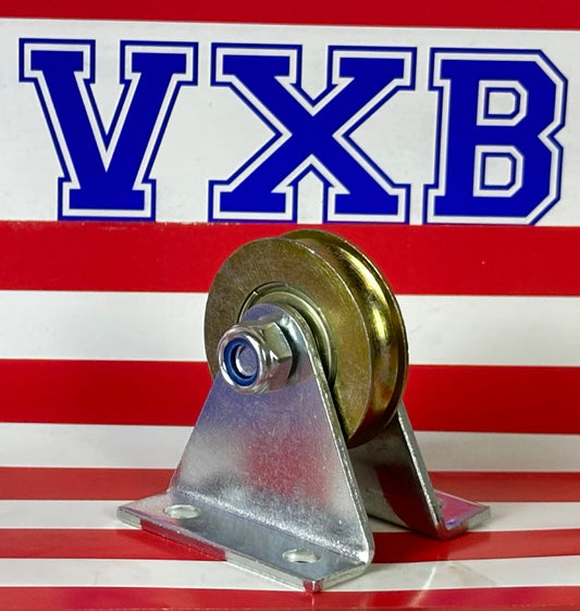 6.4mm Bore Bearing - 38mm Steel Wire Rope Cable Track Pulley - Triangular 2L bracket