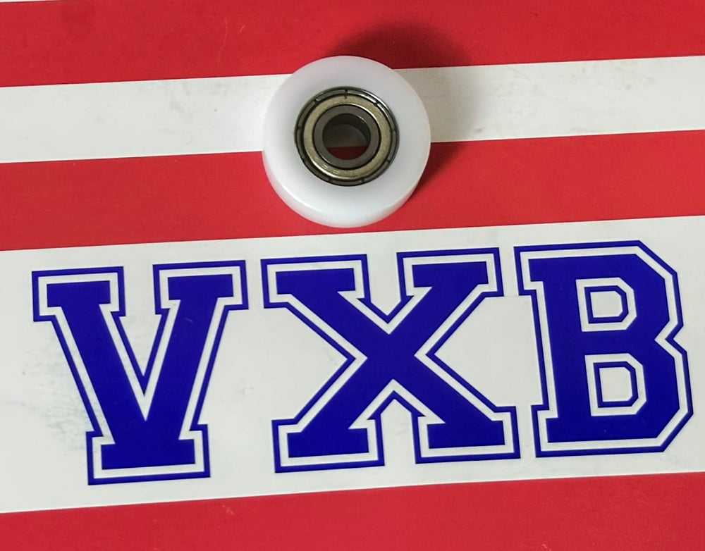 6mm Bore Bearing - 22mm White Plastic Tire 6x22x7mm