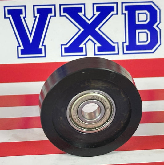 8x44x11mm Polyurethane Wheel Roller Bearing - Black Tire Sliding Guide