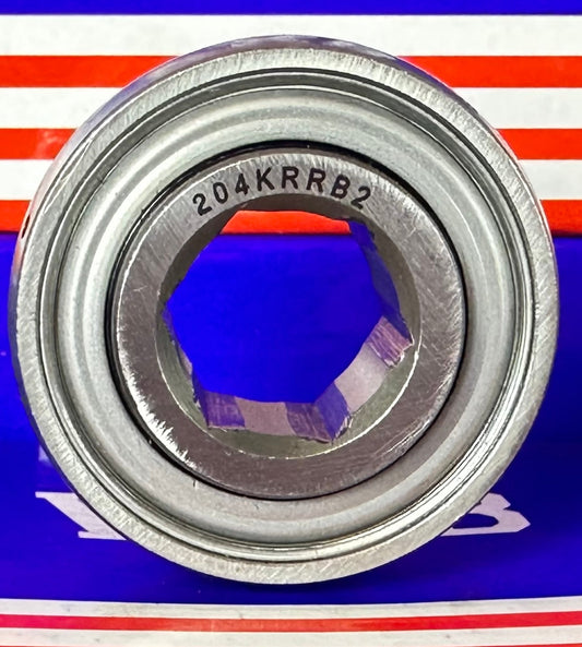 204KRRB2 Agricultural Machinery bearing - Two Single lip Seals & Hex bore