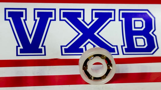 Acetal/POM Plastic Bearing 606 - Glass Balls - 6x17x6mm