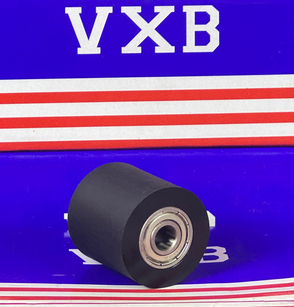 7x30x30 Polyurethane Sealed Bearing - Black PU Nylon Tire 7x30x30mm