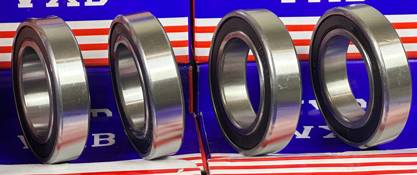 4-Pack 6008-2RS Bearings 40x68x15 Ball Bearings Dual Sided Rubber Sealed