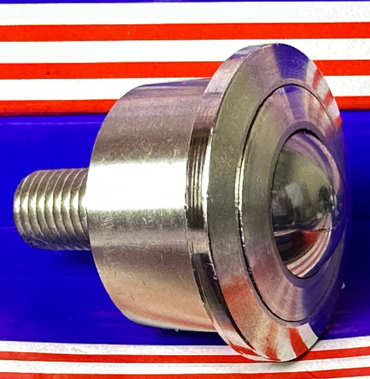 440 lbs Load Capacity Heavy Duty Machined Steel Ball Transfer Unit - M10 Threaded Bolt Bearing Transfer