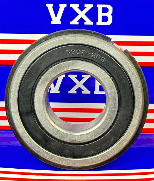 6308-2RSNR Sealed Bearing 40x90x23 - Snap Ring