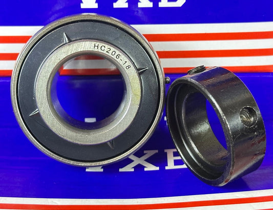 HC206-18 Bearing Insert - eccentric collar 1-1/8" Mounted
