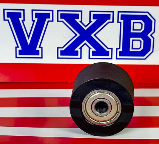 6x30x20mm Shielded Bearing - Black Polyurethane Tire Roller Wheel