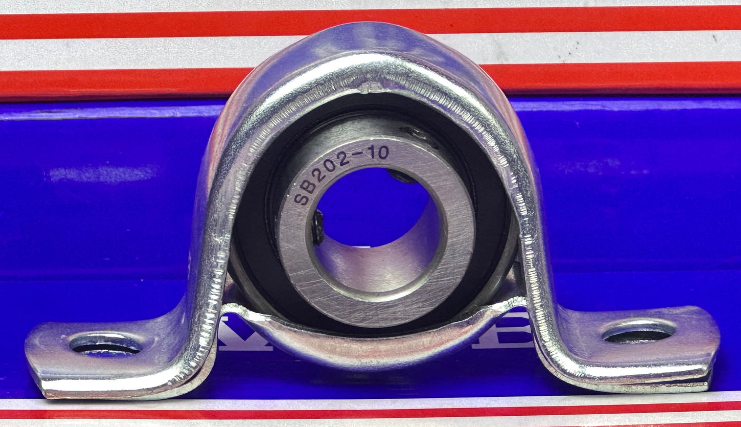 SBPP202-10 Bearing 5/8" Steel pillow type Mounted Bearing