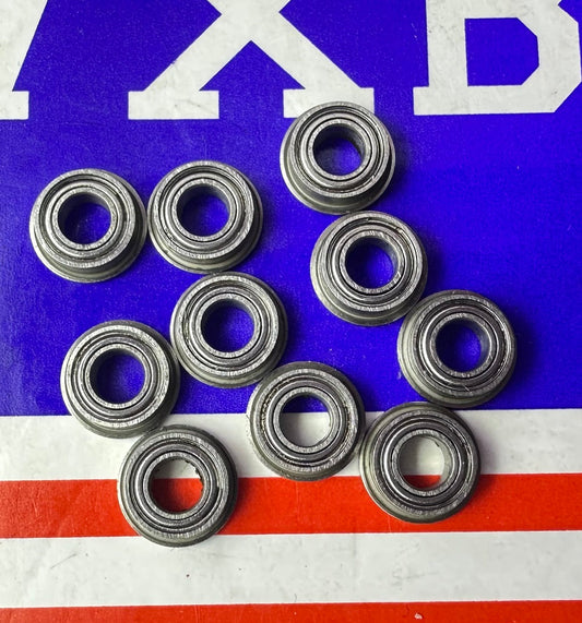 10-Pack Slot Car Flanged Shielded Bearings 1/8" x 1/4" - Miniature Bearings