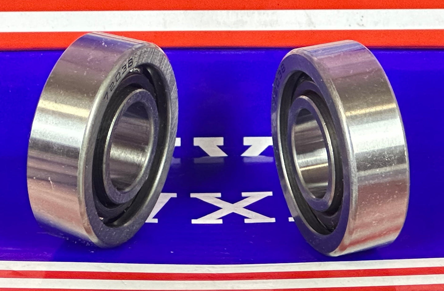 2-Pack Angular Contact Bearings 7203B 17x40x12mm