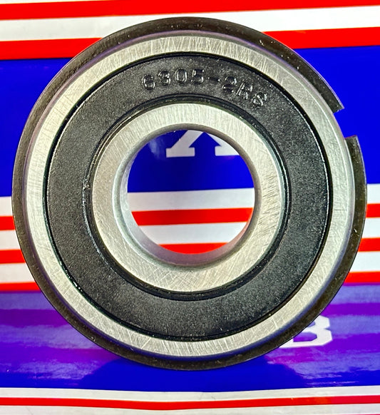6305-2RSNR Sealed Bearing 25x62x17 - Snap Ring