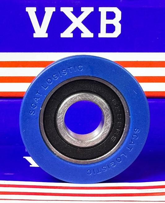 15x48x15mm Polyurethane Rubber roller wheel Bearing Sealed Miniature - tire