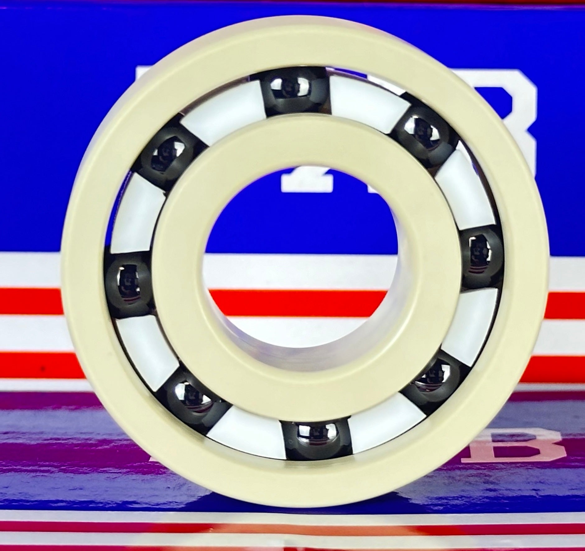 6204 PEEK Ball Bearing - Si₃N₄ Ceramic Balls - PTFE Cage - 20x47x14mm