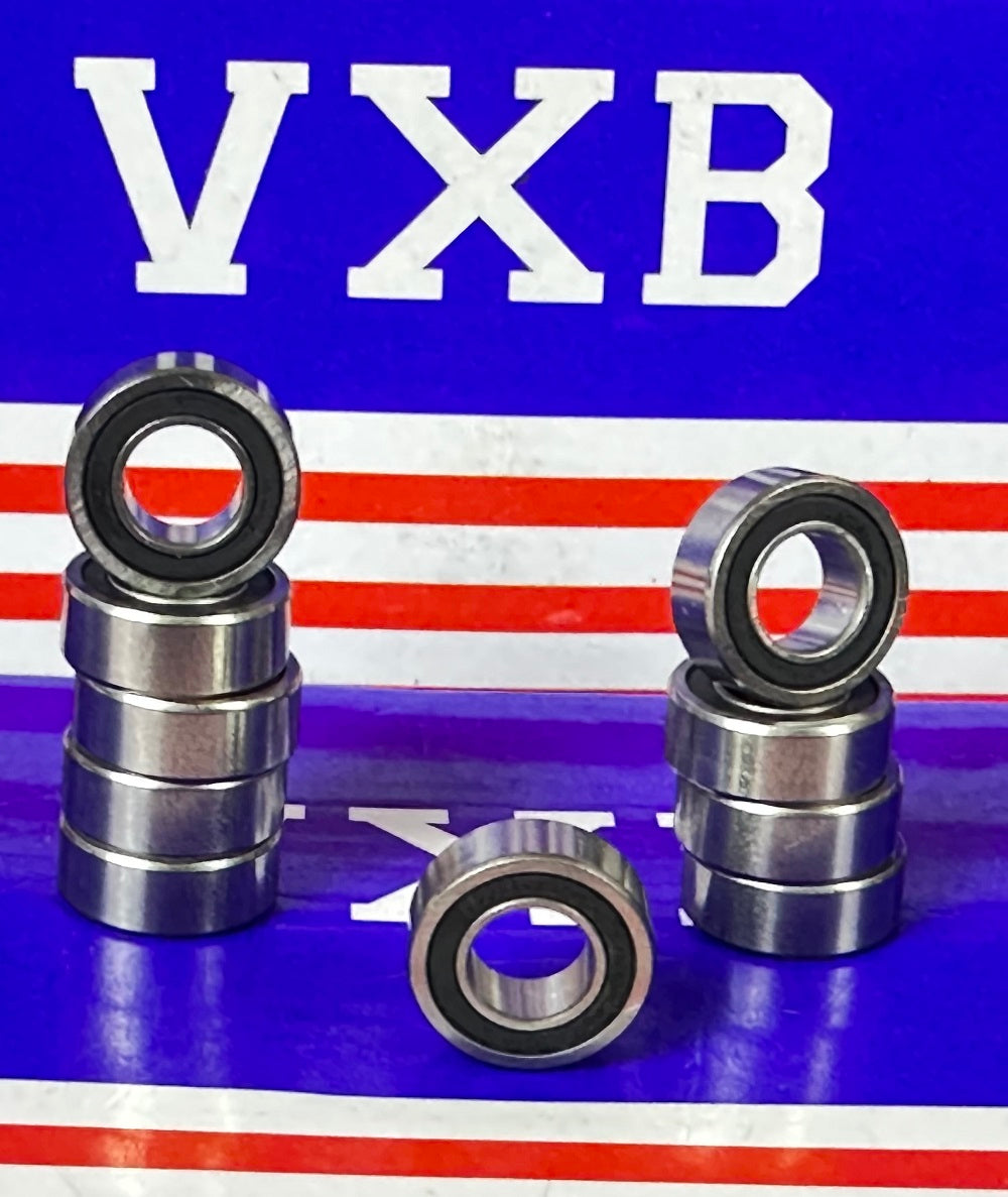 10-Pack Sealed Bearings R188-2RS 1/4x1/2x3/16 inch Miniature Bearings