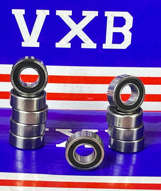 10-Pack Sealed Bearings R188-2RS 1/4x1/2x3/16 inch Miniature Bearings