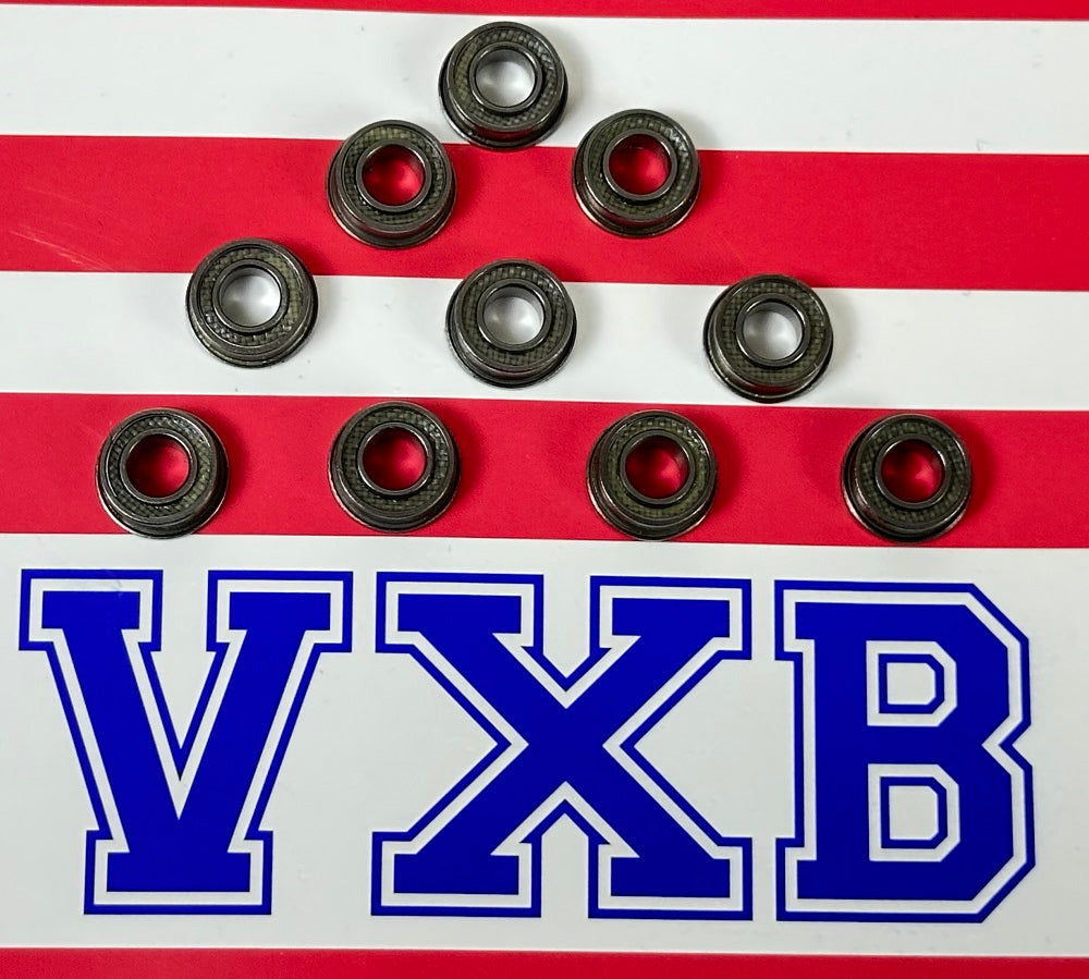 10-Pack Flanged Sealed Bearings 5x10x4 Miniature