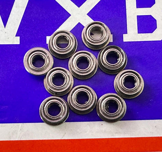 10-Pack SLOT CAR Flanged Bearings 3x6x2.5 - Shielded - Miniature