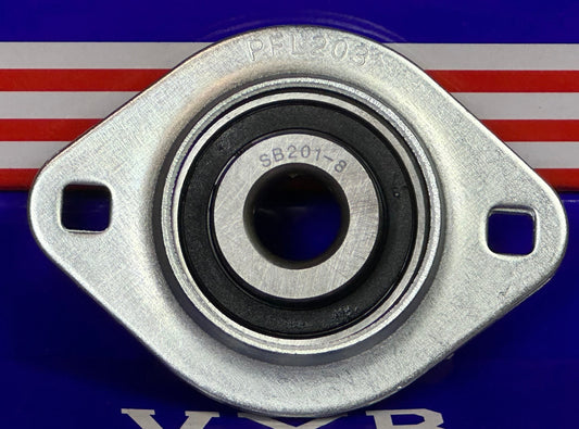 SBPFL201-8 Pressed Steel Housing Unit 2-Bolt 1/2" Flanged Bearing