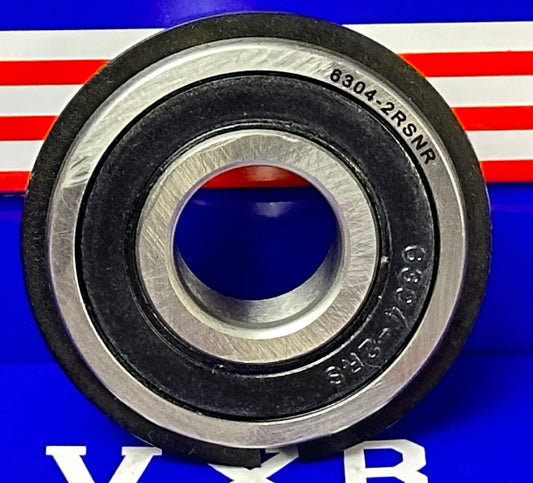 6304-2RSNR Sealed Bearing 20x52x15mm - Snap Ring