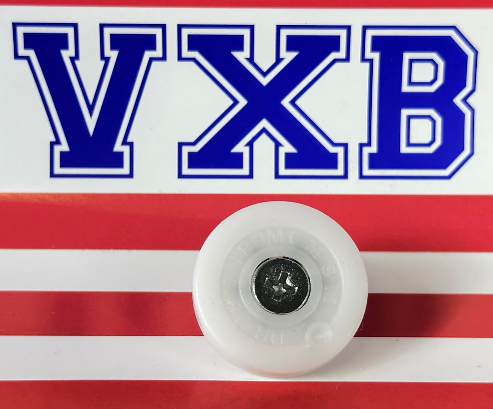 Flat Nylon Ball Bearing - 28mm White Plastic Tire for sliding doors & windows