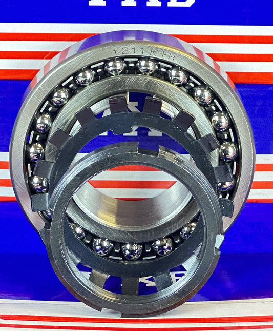1211K+H Tapered Self Aligning Ball Bearing - Adapter Sleeve 55x110x22mm