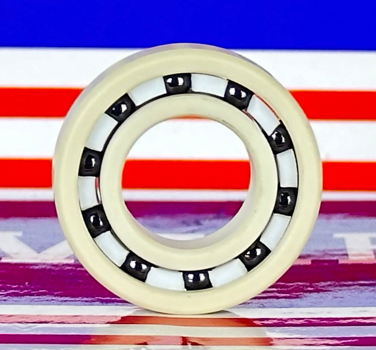 6901 PEEK Ball Bearing - Si₃N₄ Ceramic Balls - PTFE Cage - 12x24x6mm