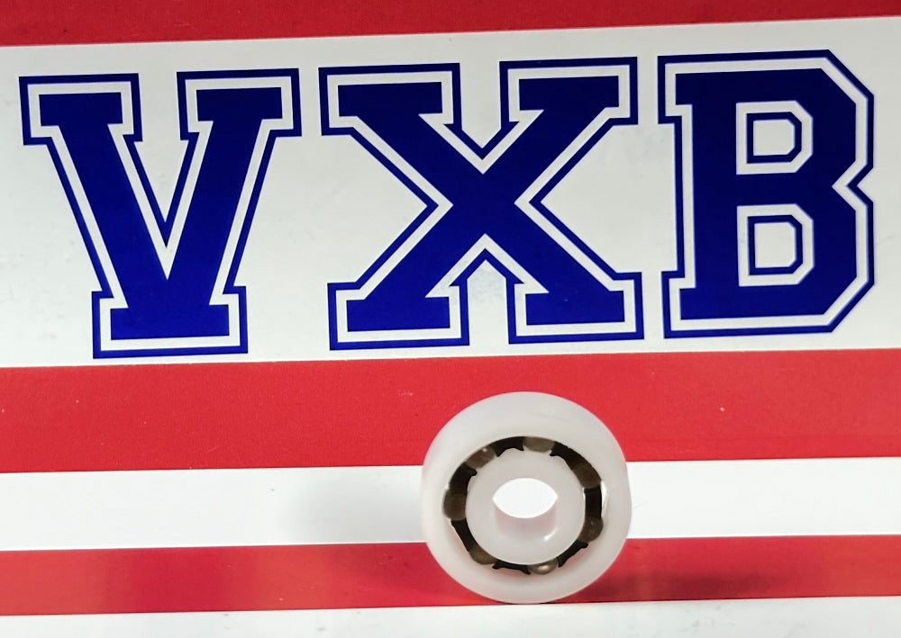 Acetal/POM Plastic Bearing R4A - Glass Balls - 1/4x3/4x7/32 inch