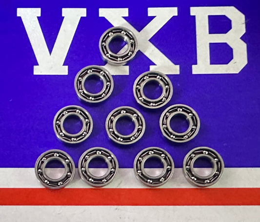 10-Pack ABEC-3 Bearings 4x8x2 Stainless Steel Open Miniature 4mm Bore