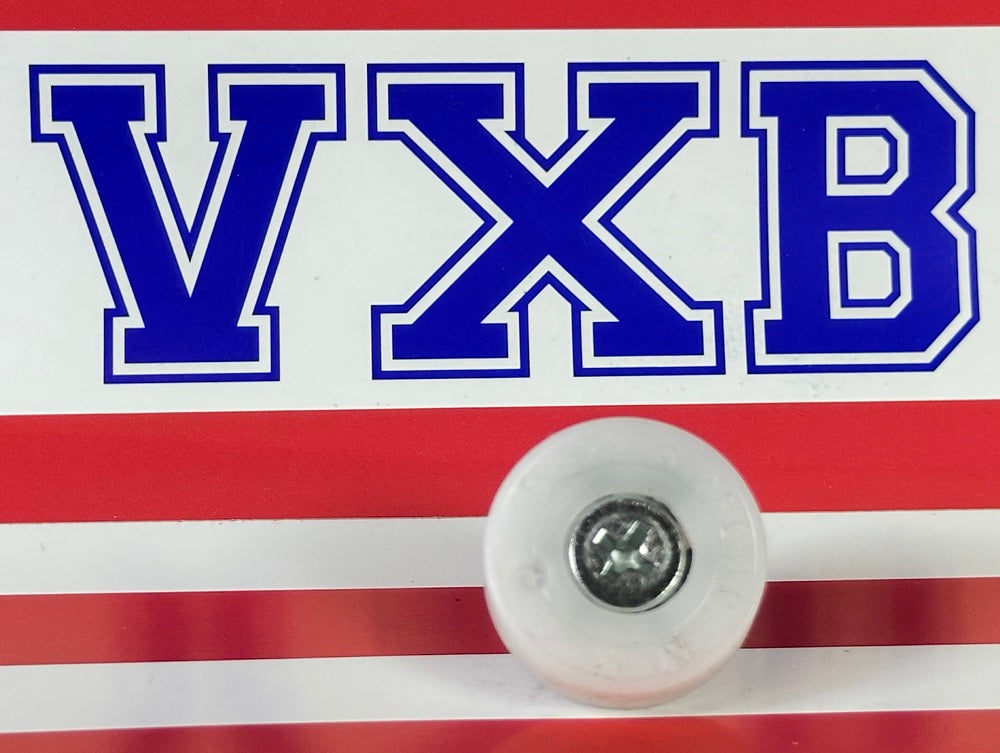 Flat Nylon Ball Bearing - 22mm White Plastic Tire for sliding doors & windows