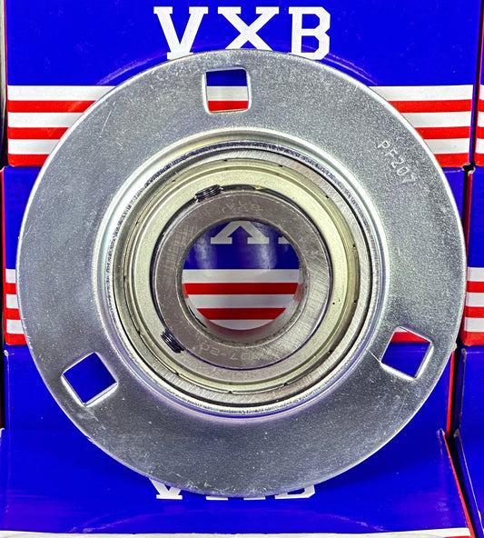1-1/4" Bore 3-Bolt Flanged Mounted SBPF207-20 Pressed Steel Housing Bearing