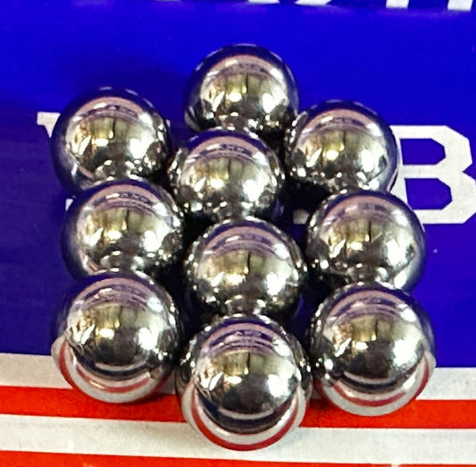 10-Pack 1/2" Bearing Balls - G25 - Chrome Steel