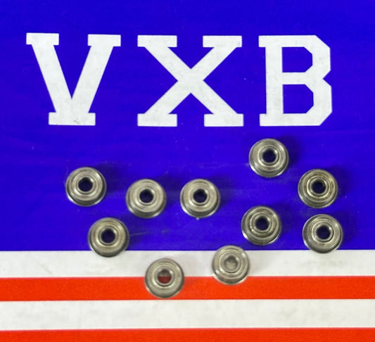 10-Pack Flanged Bearings 2x5mm Shielded 2x5x2.3 Miniature