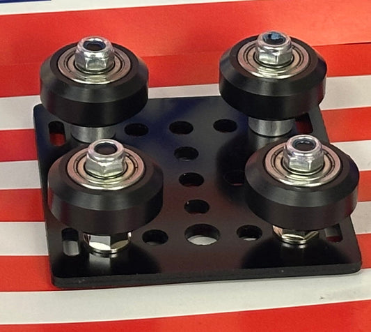 Black 2020 Aluminum Extrusion V-Slot Gantry Support Plate Set w Bearing Slide